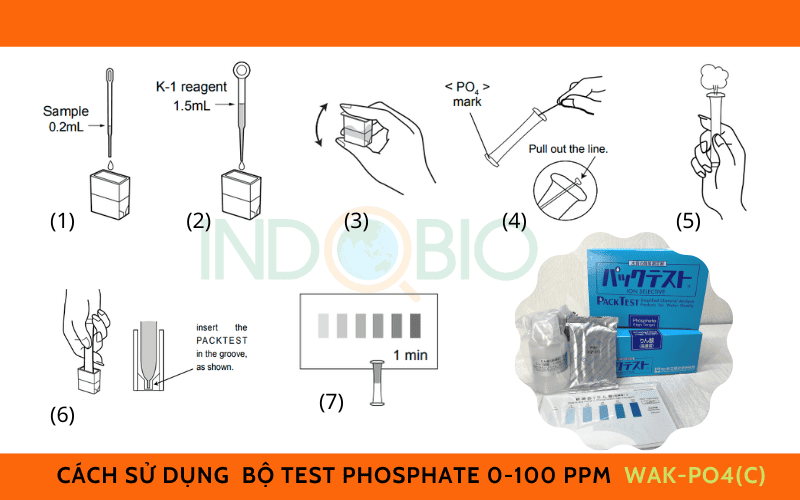 Cách test nhanh Phospho Phosphate PO4 trong nước thải với Bộ test Nhanh WAK-PO4(C) Kyoritsu